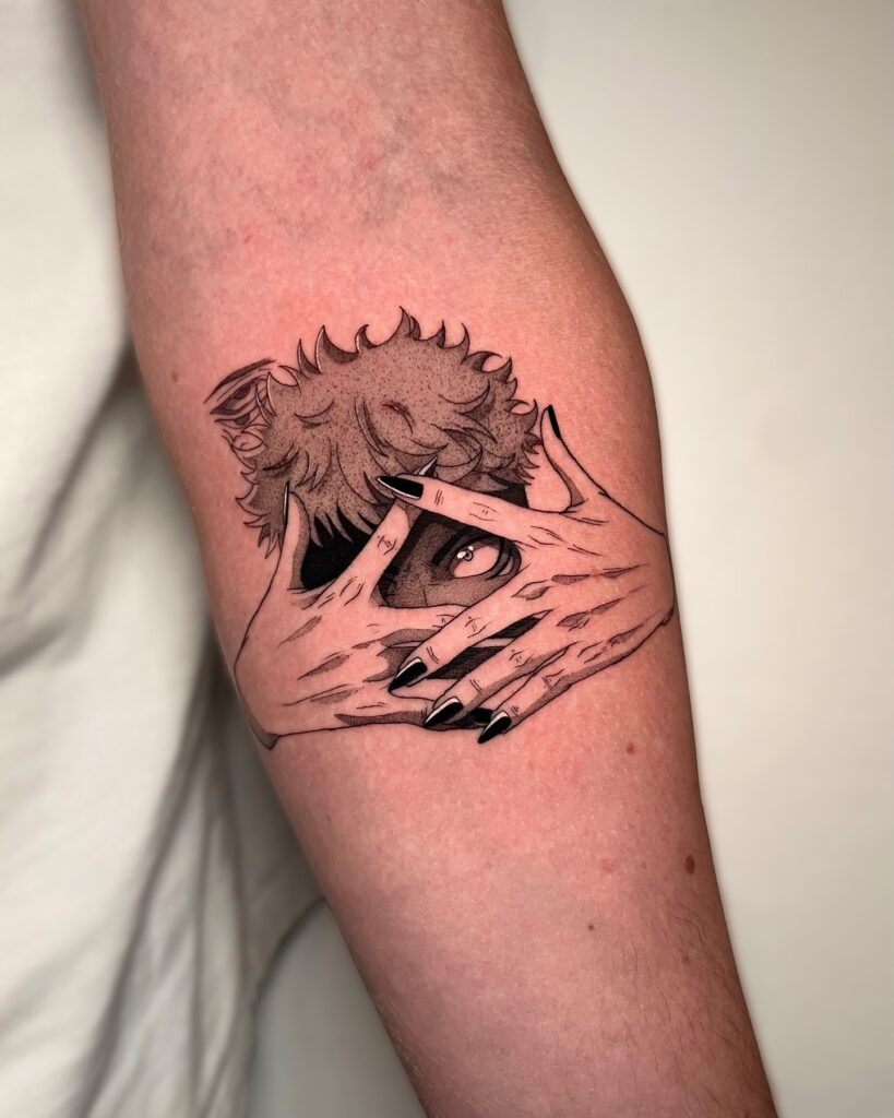 Yuji Itadori and Sukuna's Possession Tattoo Tattoo Design