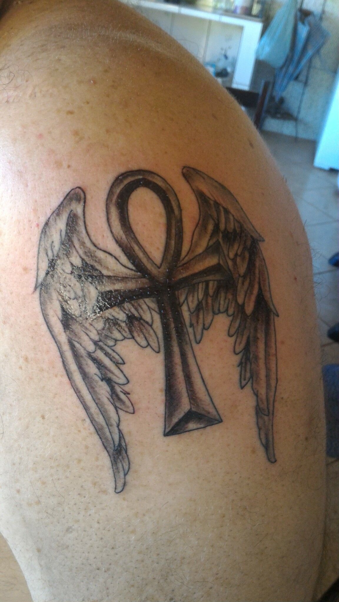 Angel Wings Ankh Tattoo Tattoo Design