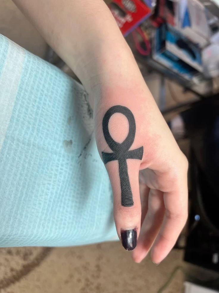 Ankh Thumb Tattoo Tattoo Design