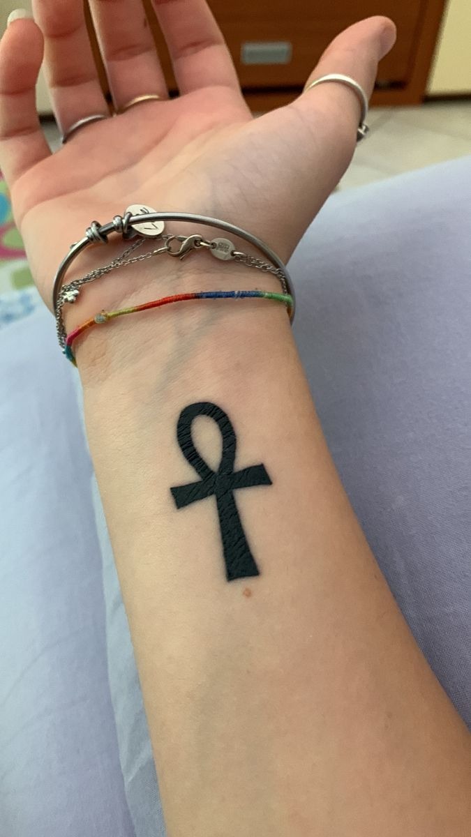 Simple Wrist Ankh Tattoo Tattoo Design