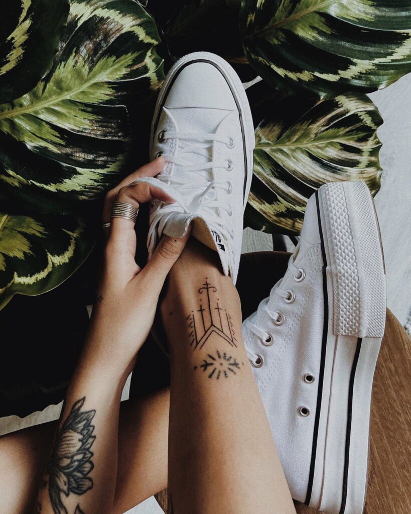 Geometric Symbol Ankle Tattoo Tattoo Design