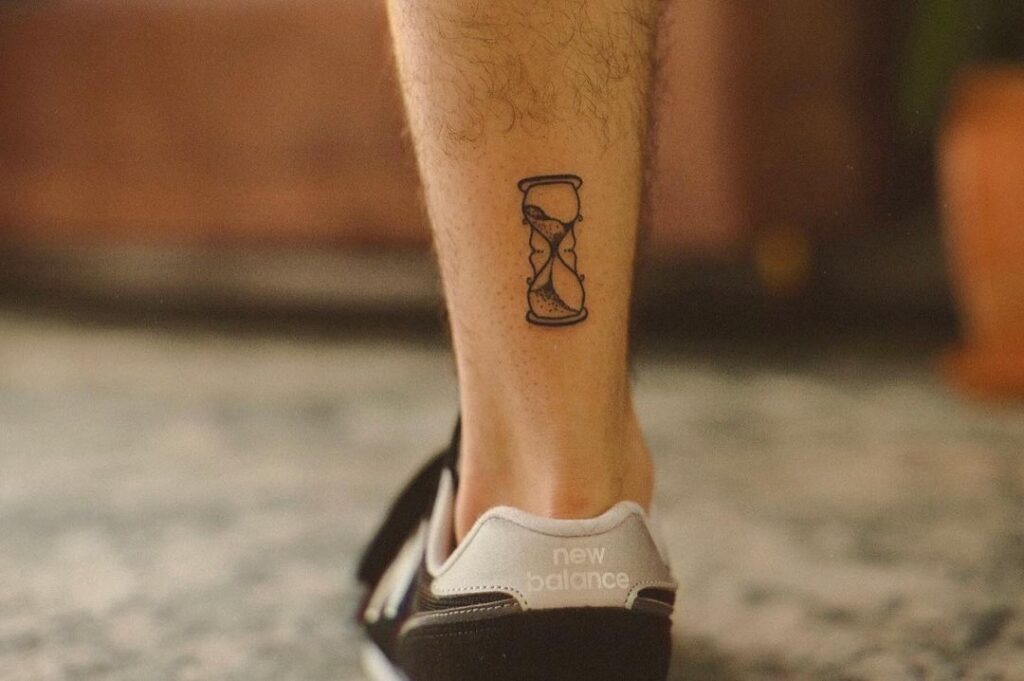 Minimalist Hourglass Ankle Tattoo Tattoo Design