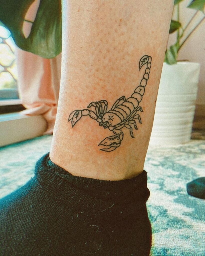 Scorpion Ankle Tattoo Tattoo Design