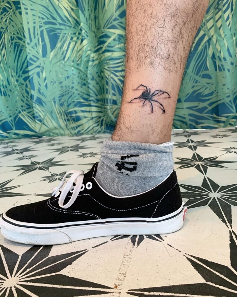 Spider Ankle Tattoo Tattoo Design