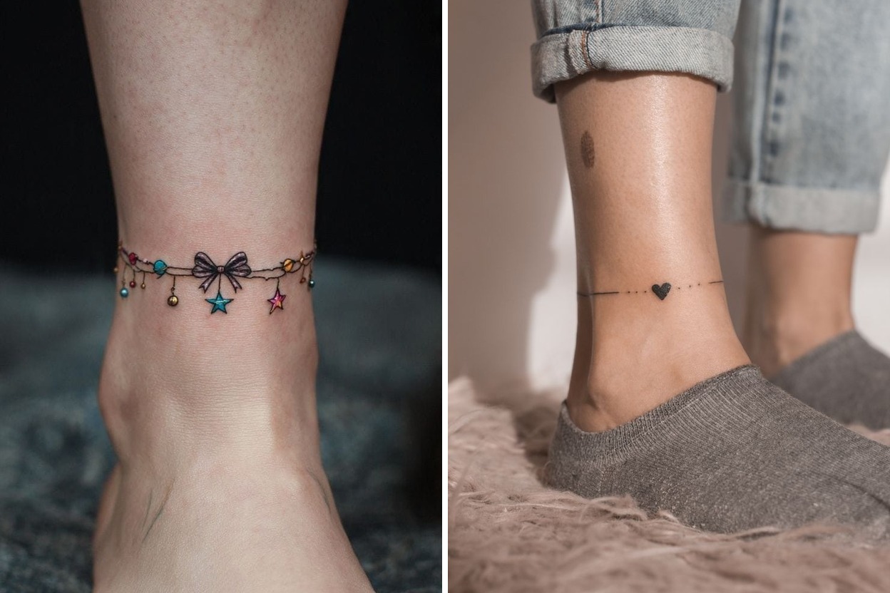 35+ Anklet Tattoo Ideas & Inspiration Featured Lookbook Collage