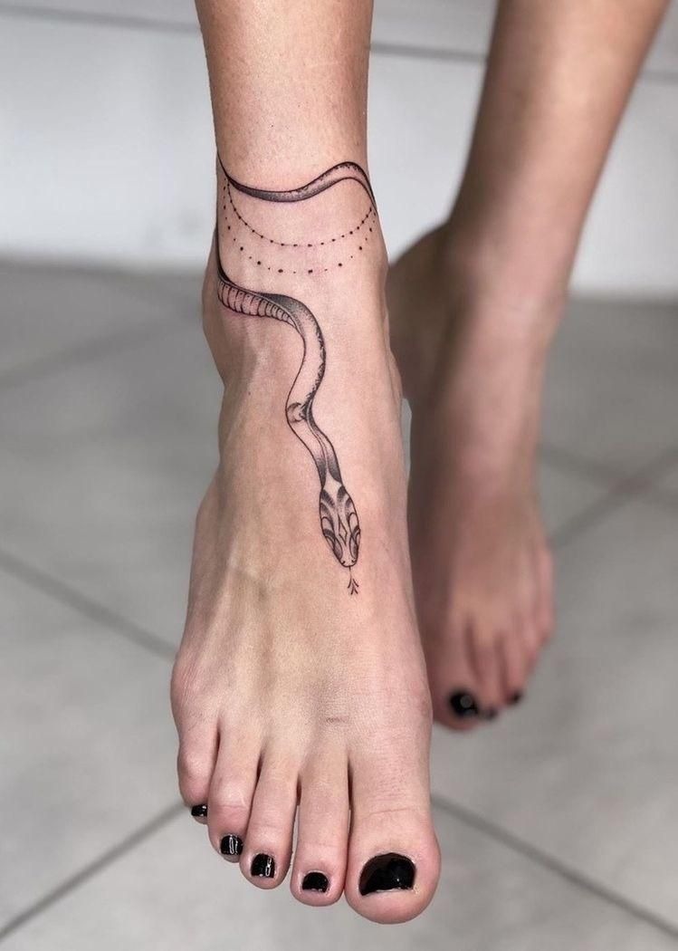 Jewel-Inspired Anklet Tattoo Tattoo Design