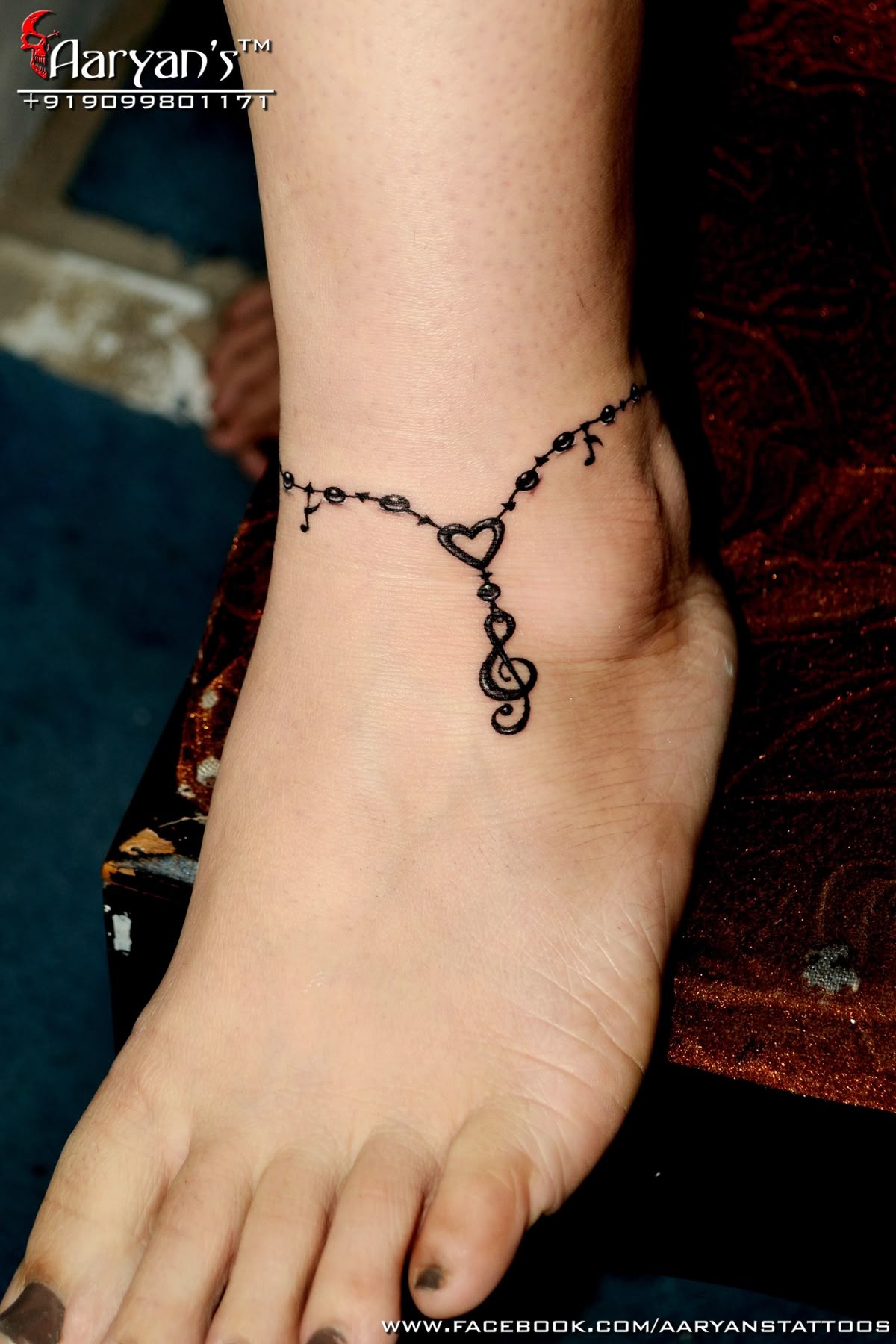 Snake Wrap Around Anklet Tattoo Design