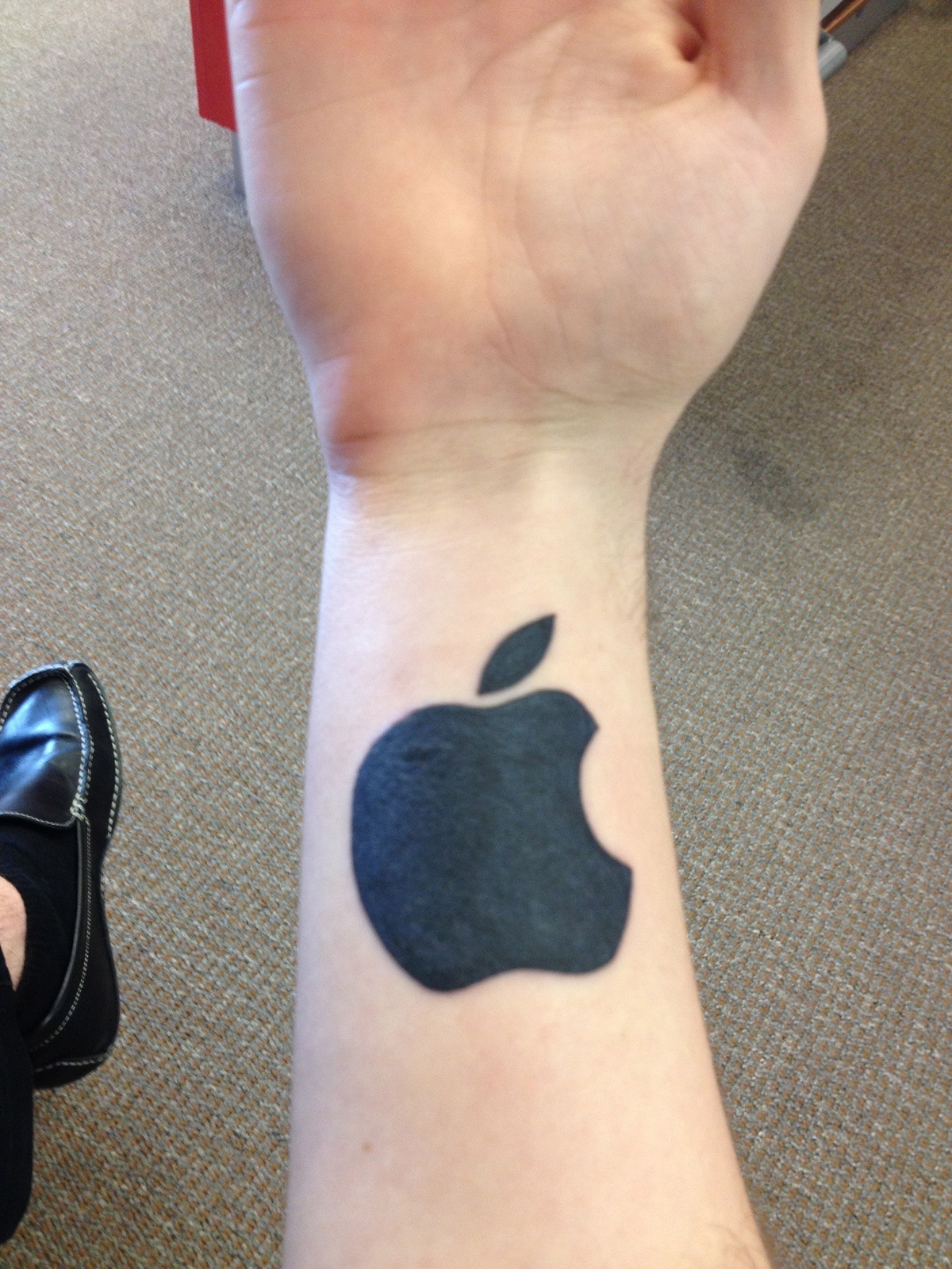 Bitten Apple Wrist Tattoo Tattoo Design
