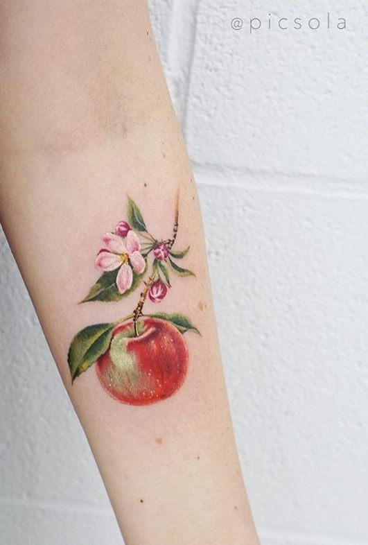 Delicate Apple Blossom Tattoo Tattoo Design