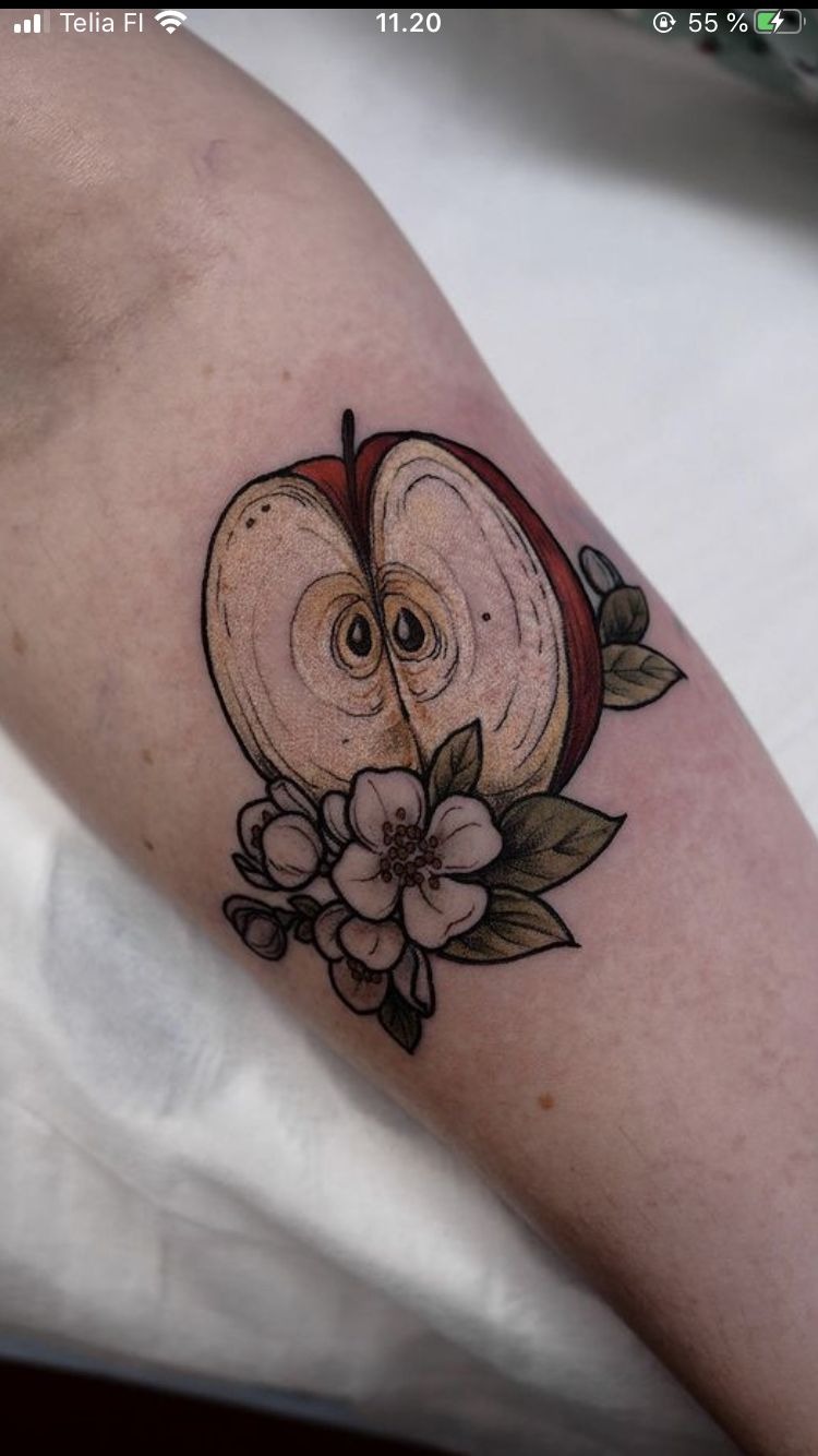 Half Apple Blossom Tattoo Tattoo Design