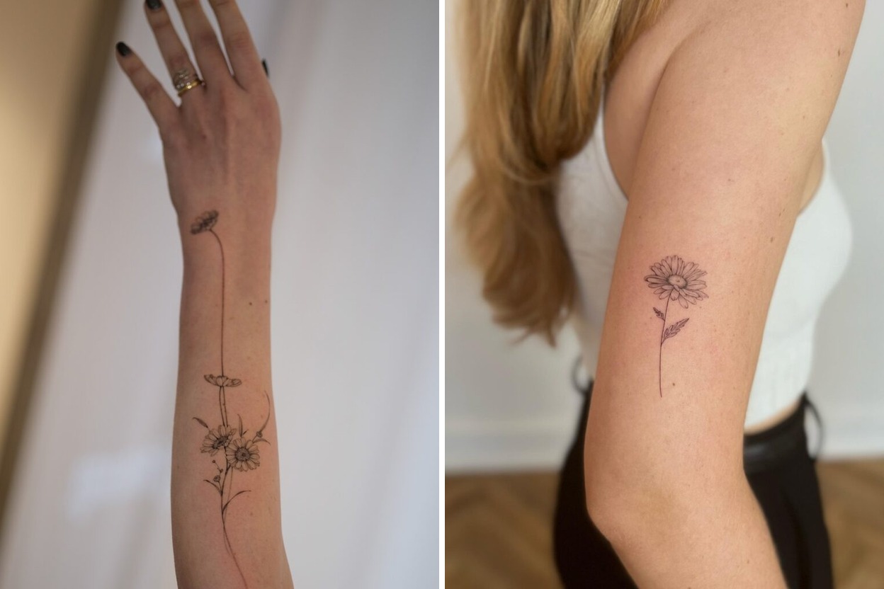 50+ April Birth Flower Tattoo Ideas & Inspiration Featured Lookbook Collage