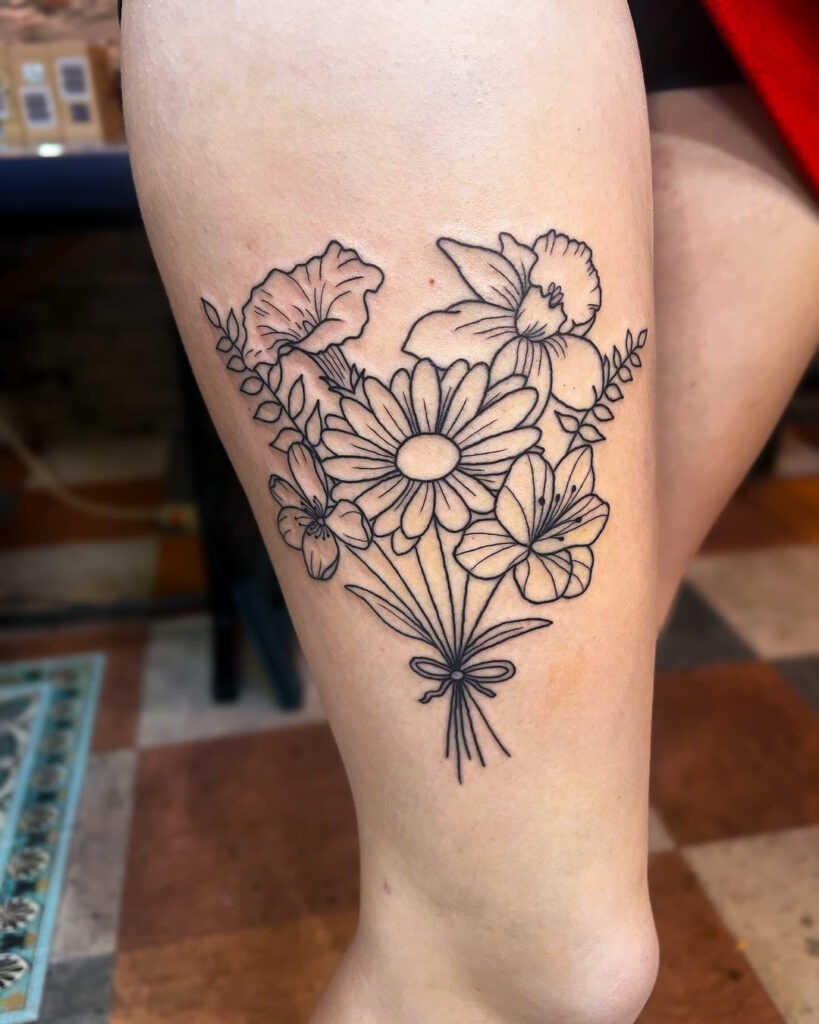 Flowing Sweet Pea Rib Tattoo Tattoo Design