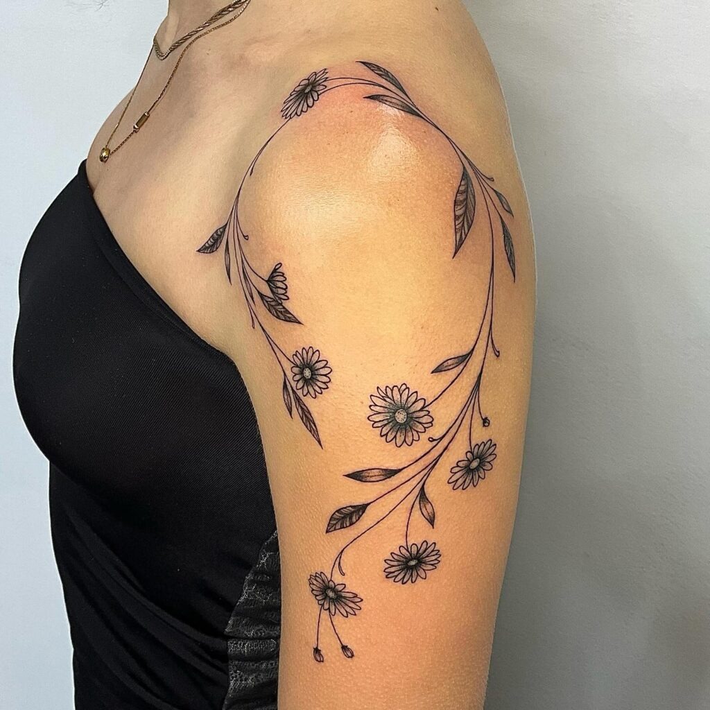 Minimalist April Birth Flower Tattoo Tattoo Design