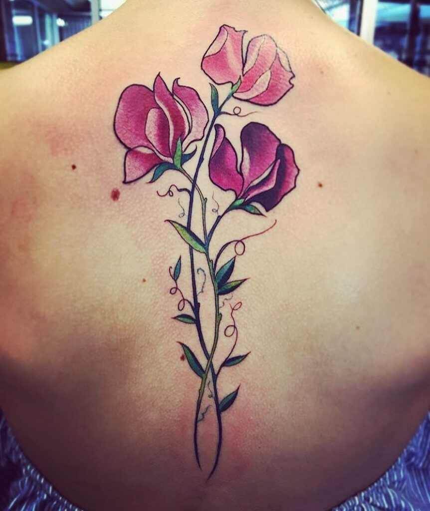 Sweet Pea and Mouse Tattoo Tattoo Design