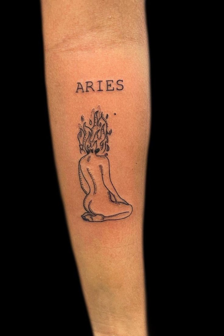 Fiery Goddess Aries Tattoo Tattoo Design