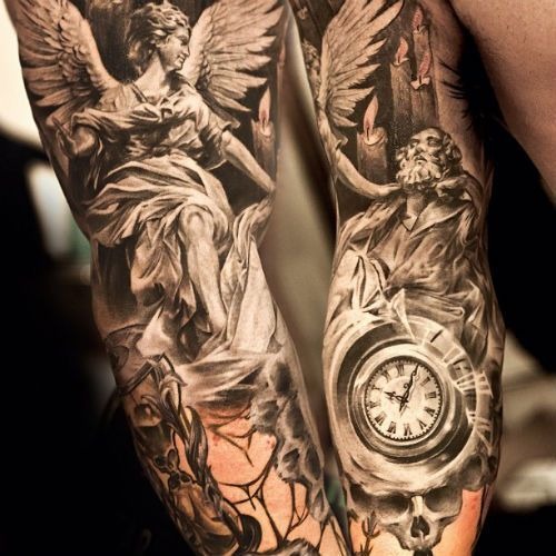 Angel of Death Arm Tattoo Ideas Tattoo Design