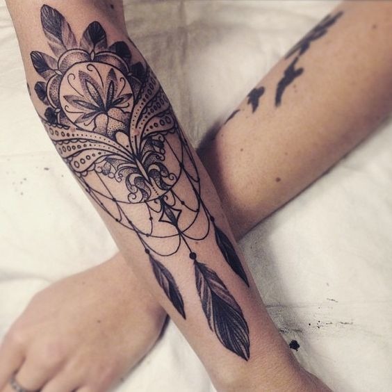 DREAM CATCHER INSPIRED ARM TATTOO Tattoo Design