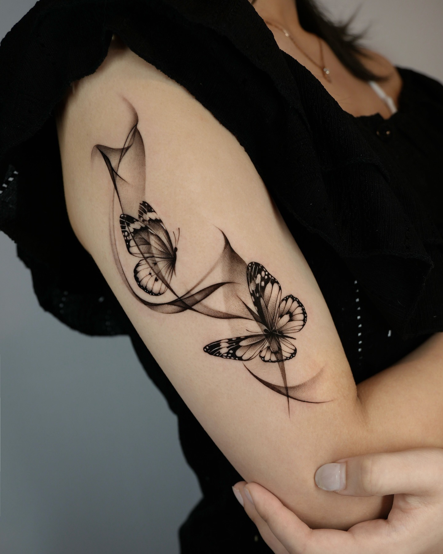 Flowing Butterflies Tattoo Tattoo Design