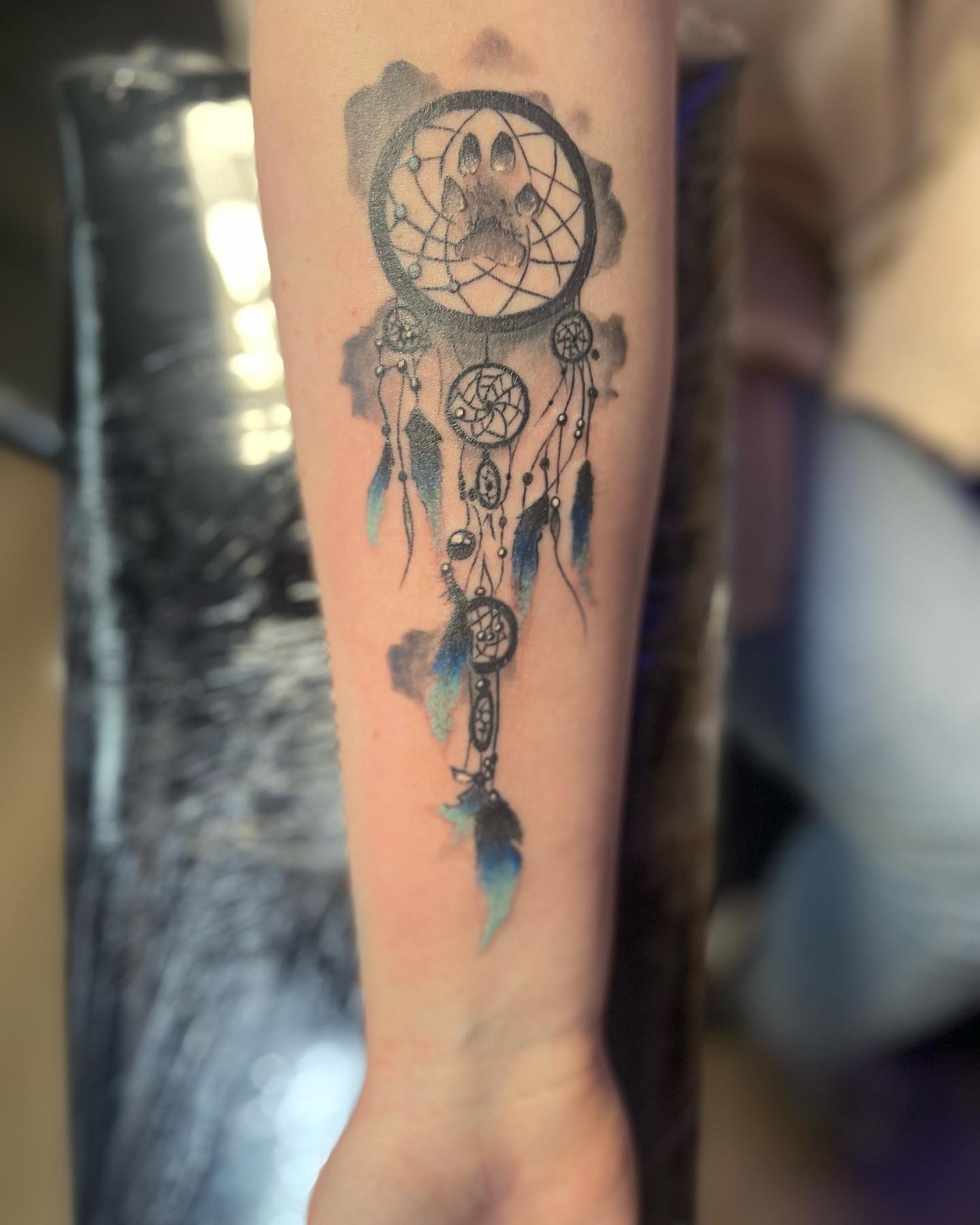 Wolf Paw Dreamcatcher Tattoo Tattoo Design