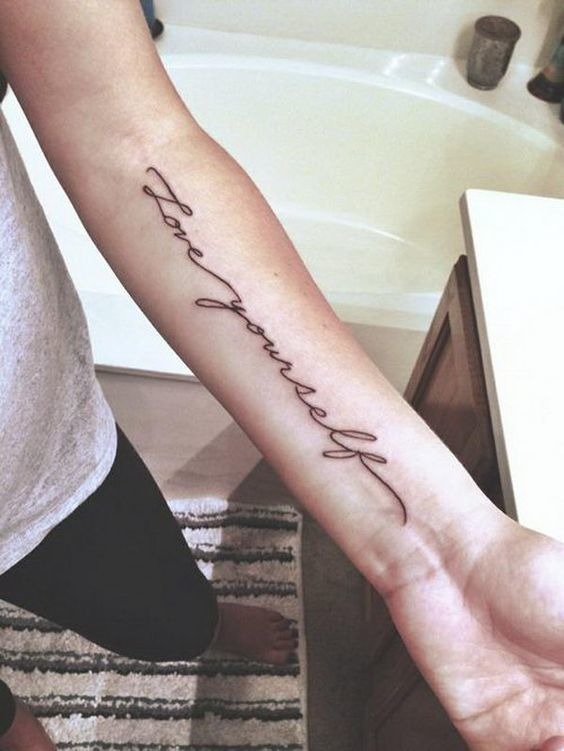 Note to Self Tattoo Design
