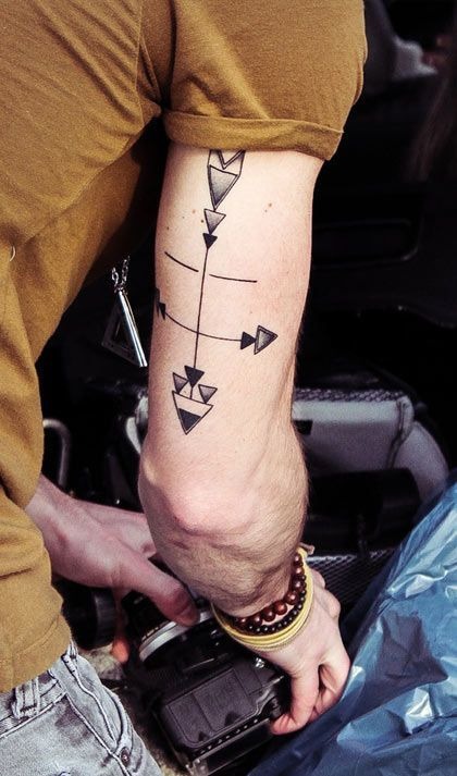 Perpendicular Triangles Arm Tattoo Ideas Tattoo Design