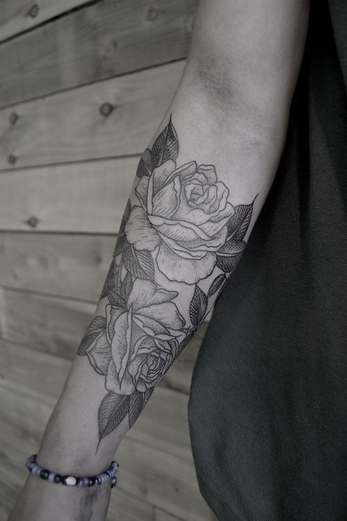 ROSES ON THE Arm Tattoo Tattoo Design