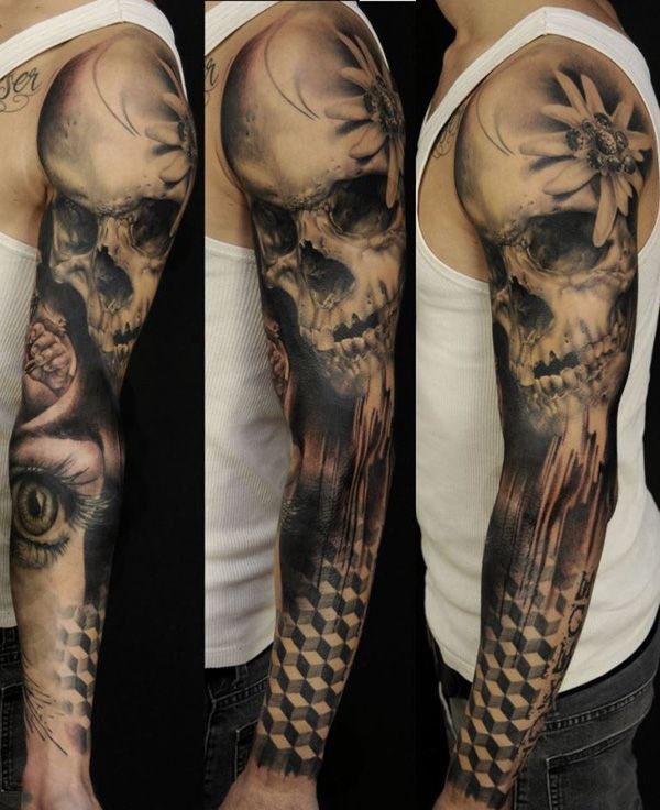 Skull Bicep Arm Tattoo Ideas Tattoo Design
