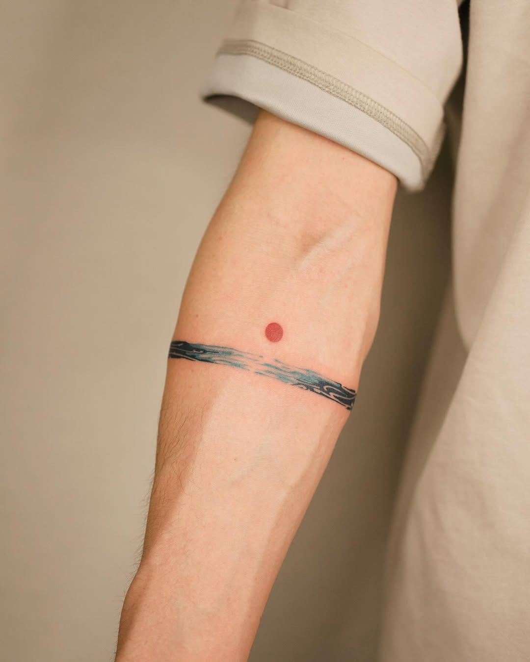 Minimalist armband tattoo with serene vibes Tattoo Design
