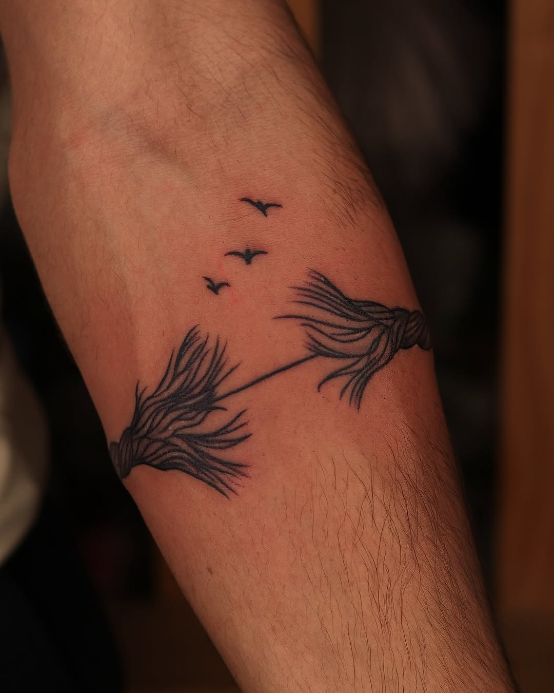 Unique armband tattoo with knot and birds Tattoo Design