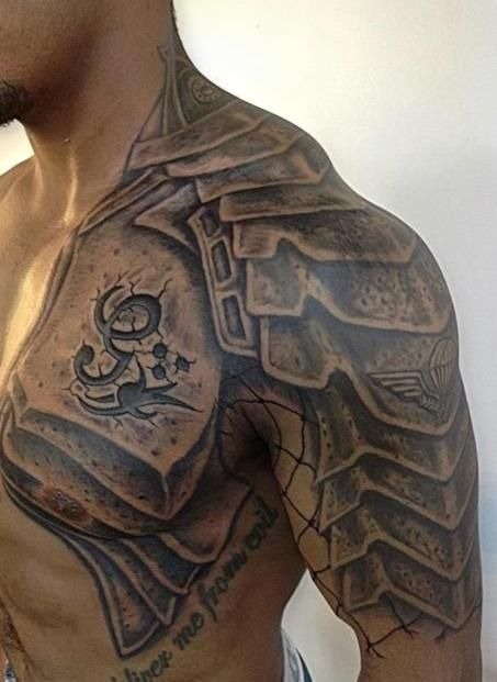 Crusader Cross Shoulder Armor Tattoo Tattoo Design