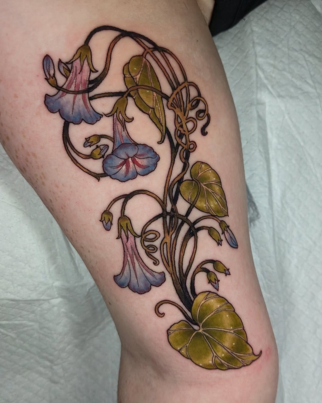 Elegant floral design showcasing art nouveau style Tattoo Design