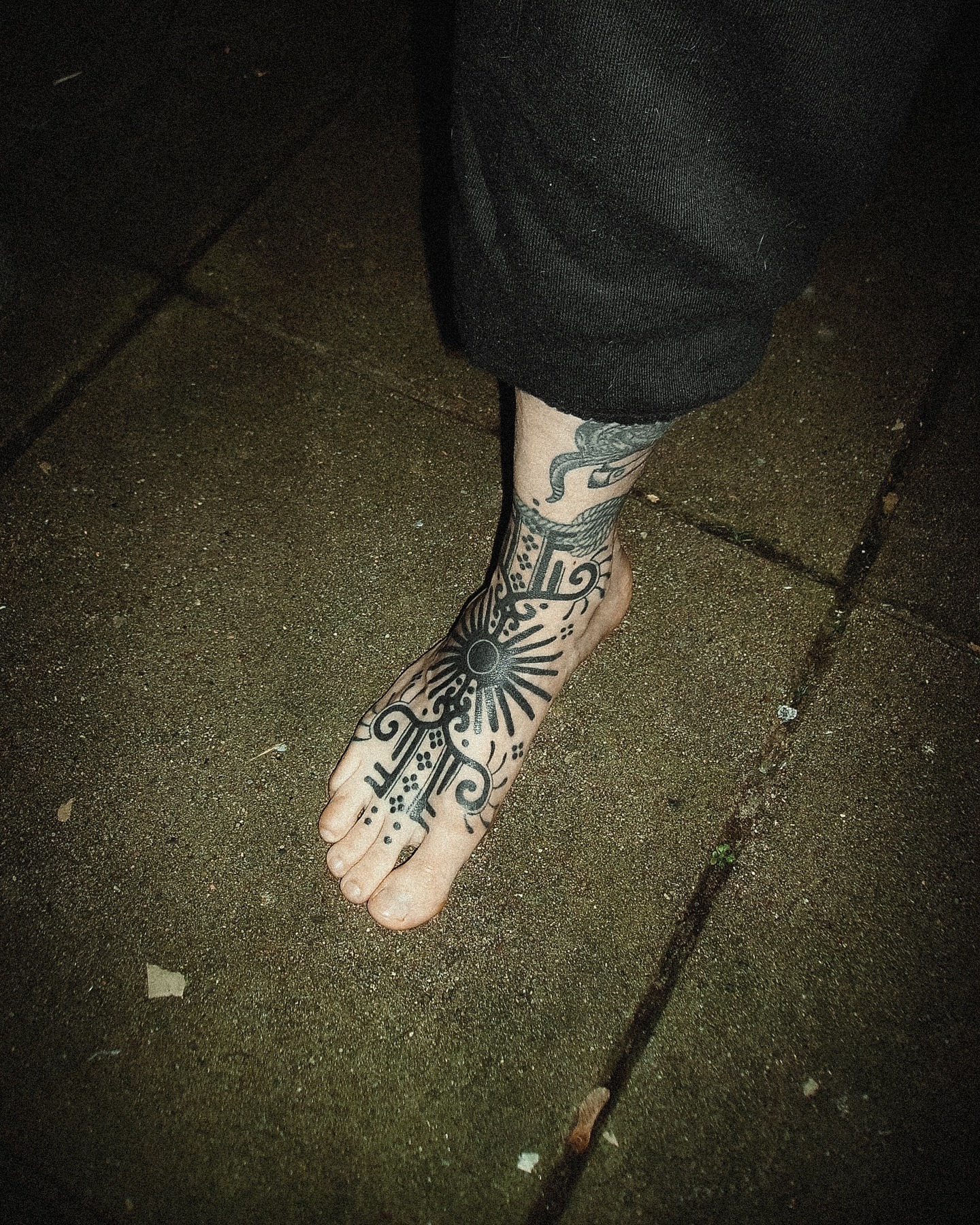 Stunning art nouveau tattoo on foot Tattoo Design