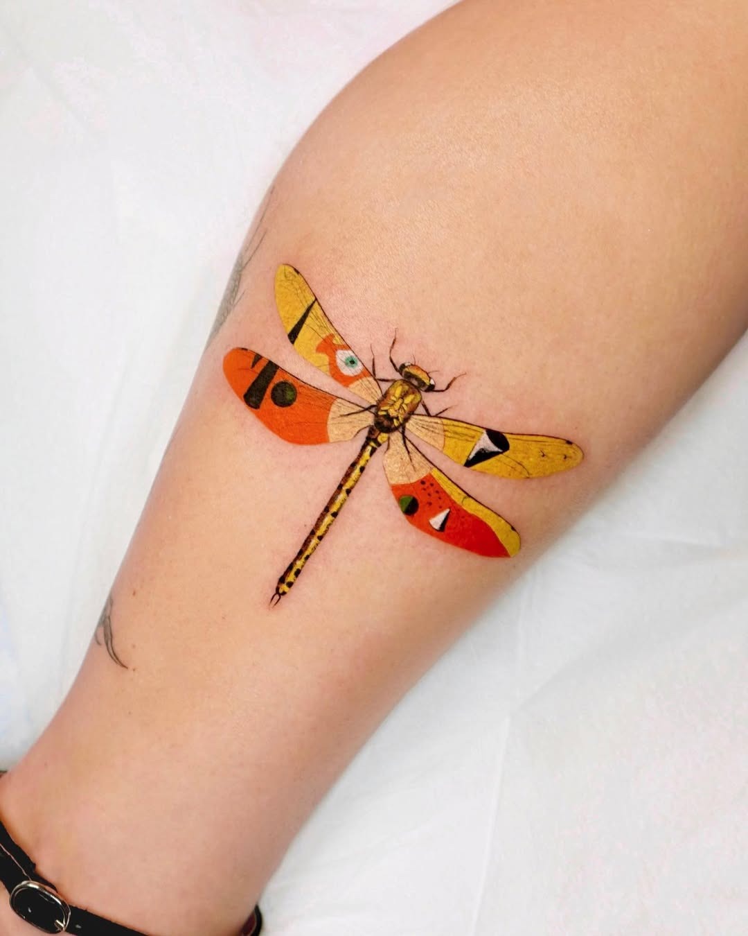 Colorful Dragonfly Tattoo Tattoo Design