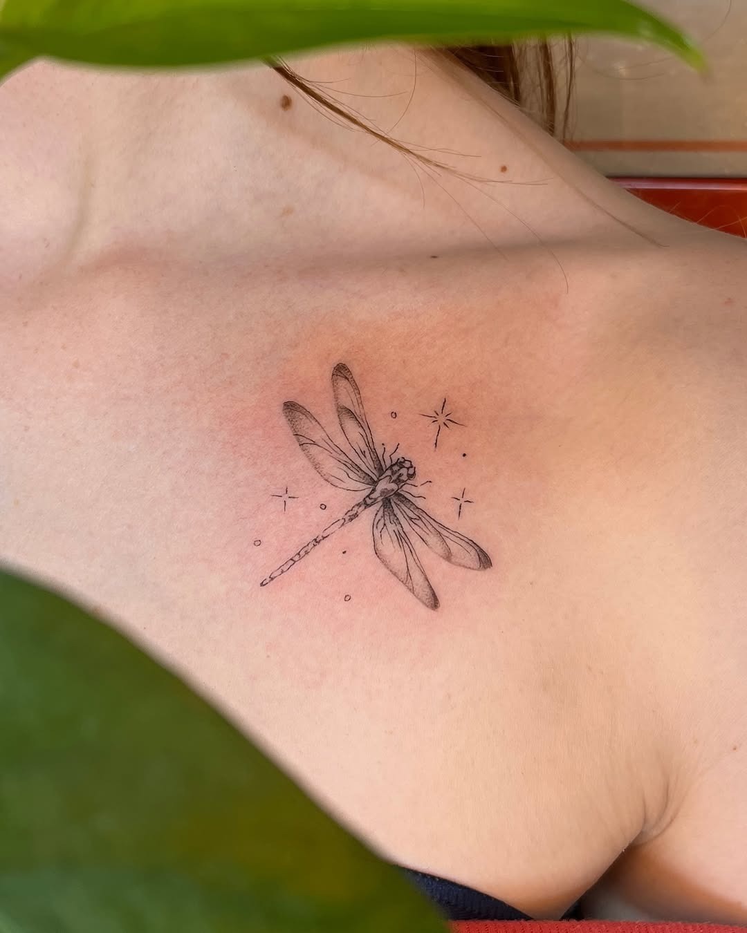 Stunning Dragonfly Tattoo on Shoulder Tattoo Design