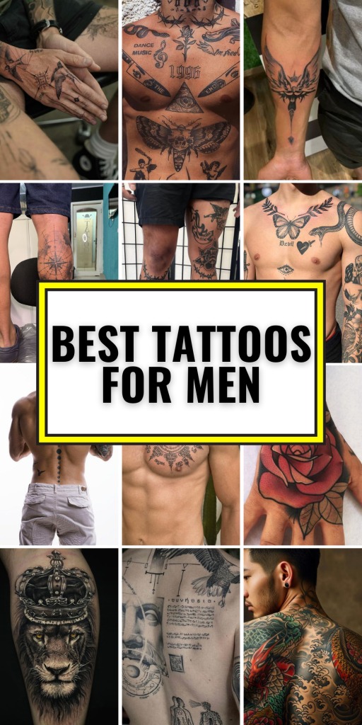 These traditional blackwork tattoos on the legs feature bold lines and iconic imagery, such as a rose, barbed wire, and a flaming heart.