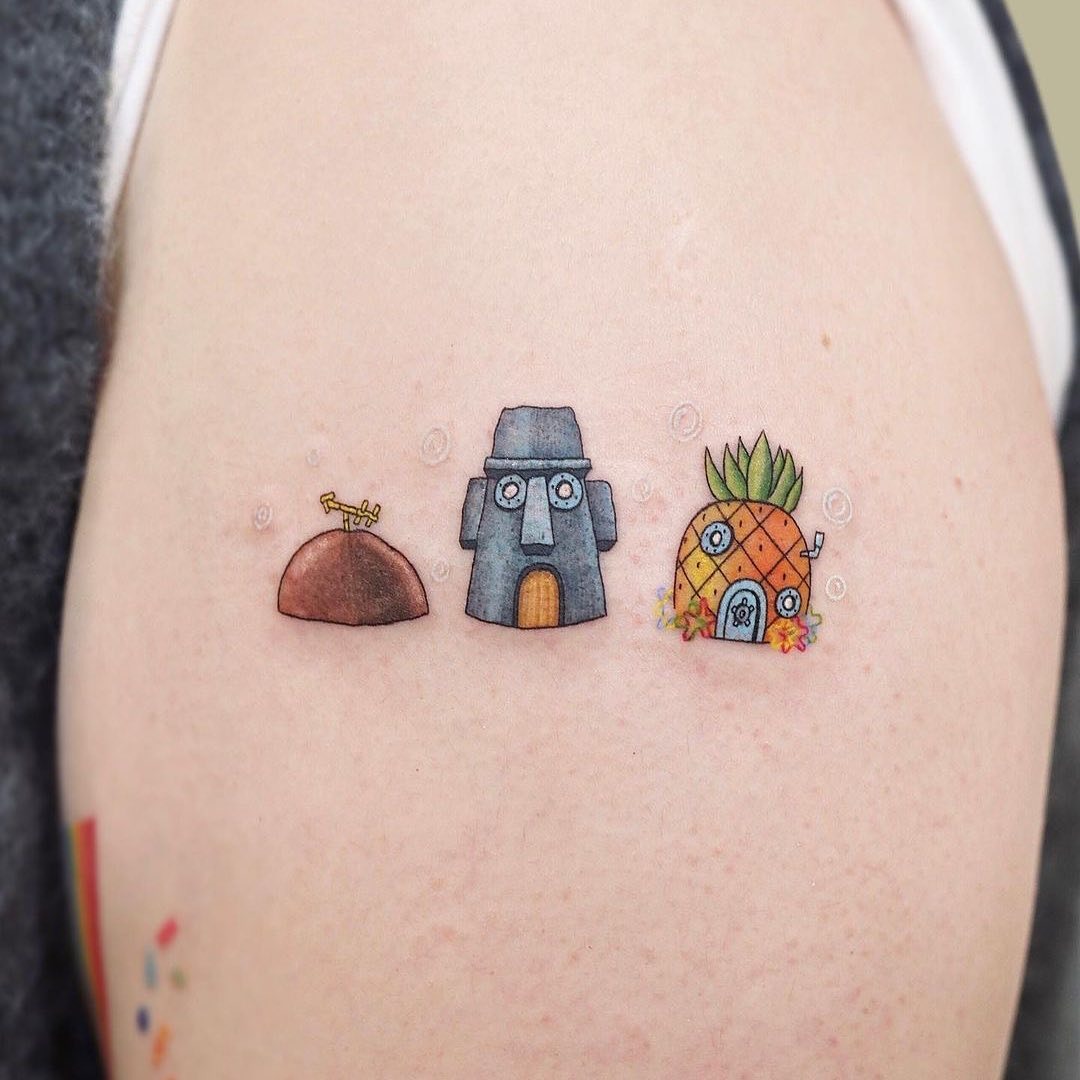 Whimsical SpongeBob-inspired tattoo designs Tattoo Design