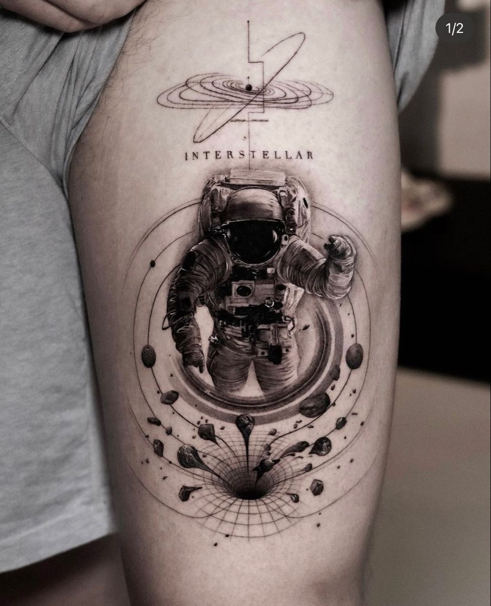 Geometric Astronaut Tattoo Tattoo Design