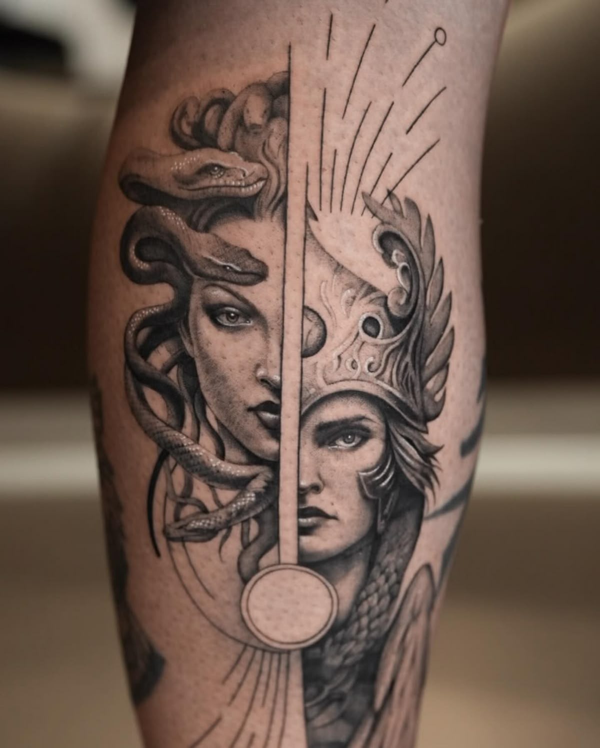 Athena With Medusa Shield Forearm Tattoo Tattoo Design