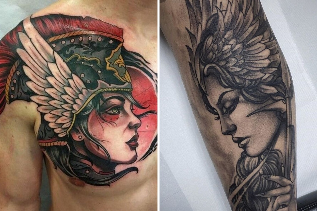 30+ Athena Tattoo Ideas & Inspiration Featured Lookbook Collage