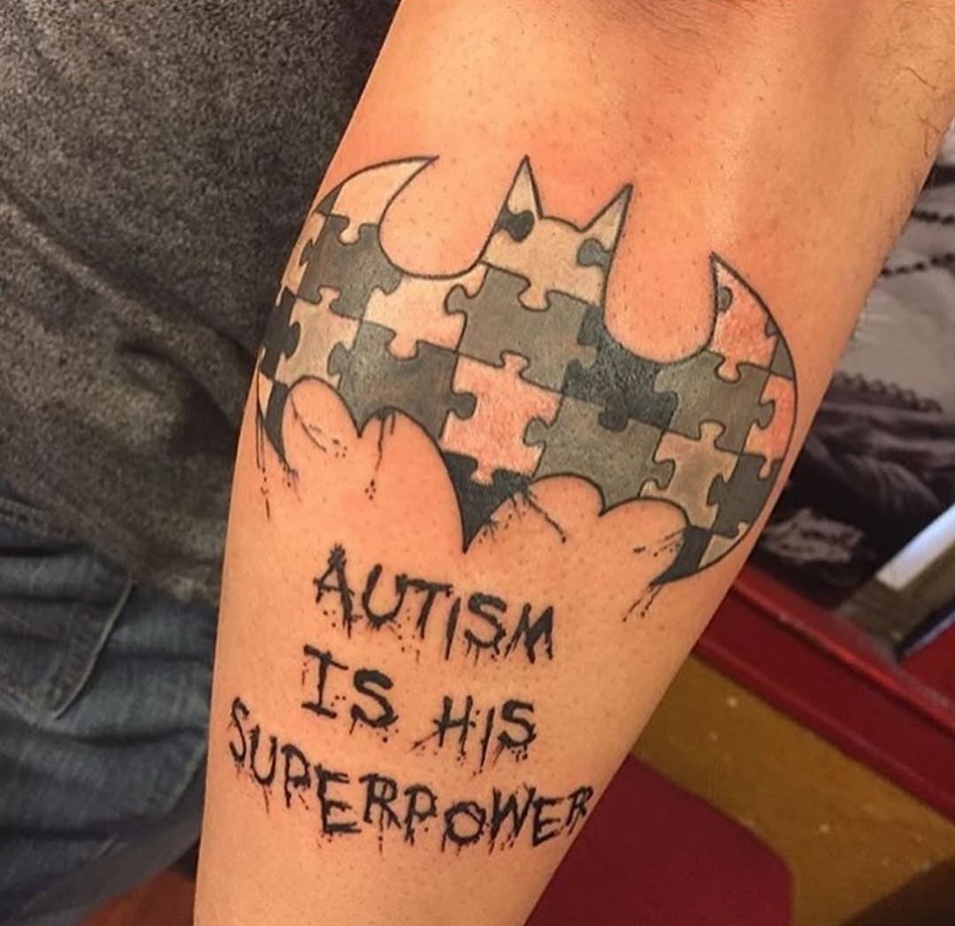 Empowering tattoo celebrating autism as strength Tattoo Design