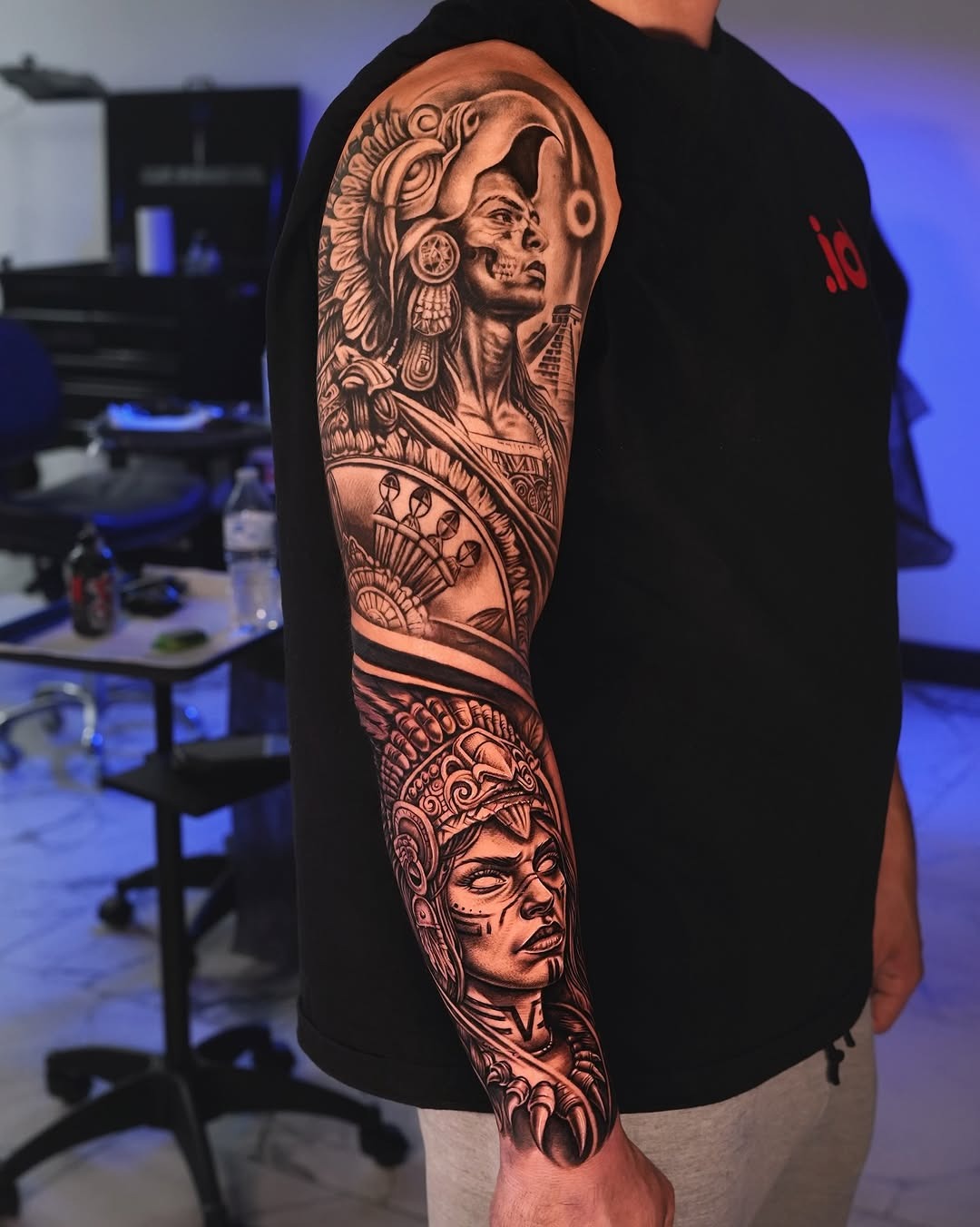 Intricate Aztec warrior tattoo showcasing culture Tattoo Design