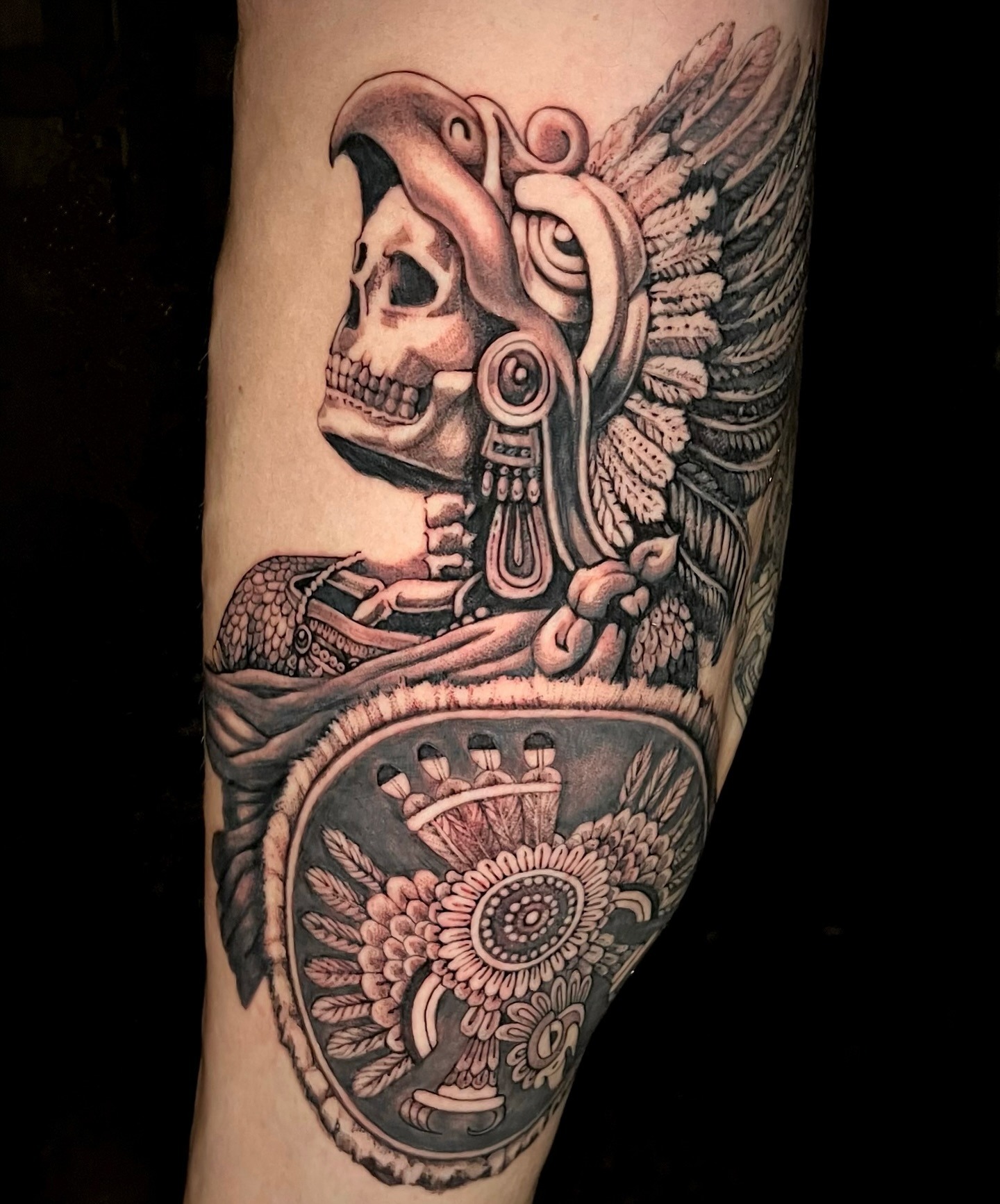 Aztec Skeleton Warrior Tattoo Tattoo Design