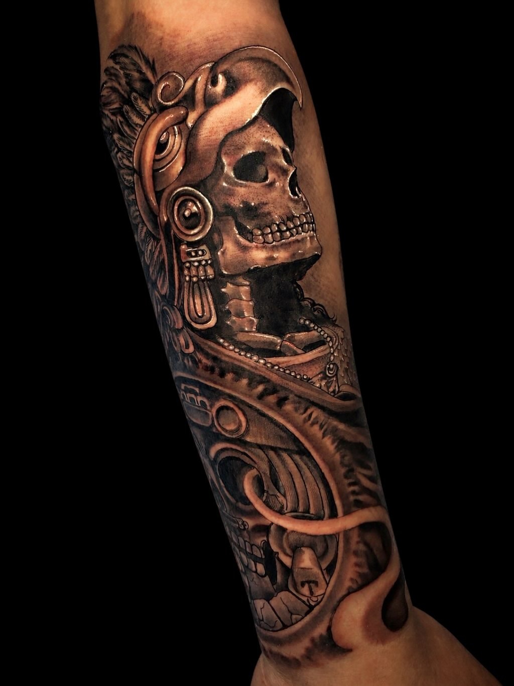 Eagle Skull Aztec Warrior Tattoo Tattoo Design
