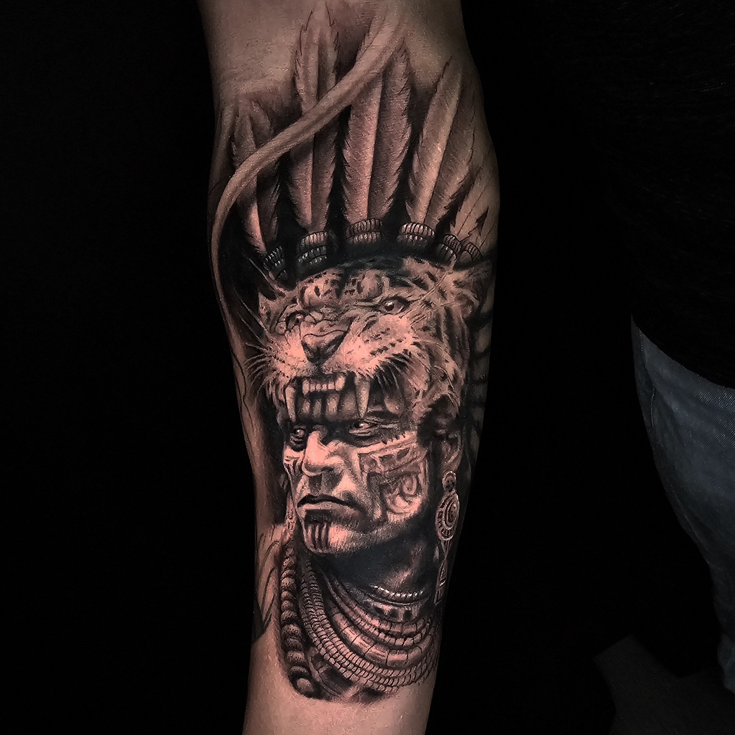 Jaguar Headdress Aztec Warrior Tattoo Tattoo Design