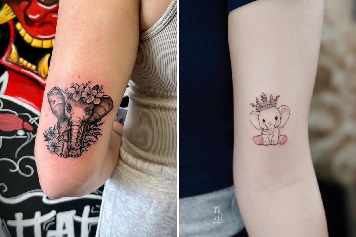 20+ Baby Elephant Tattoo Ideas For Expressive Body Art Featured Lookbook Collage