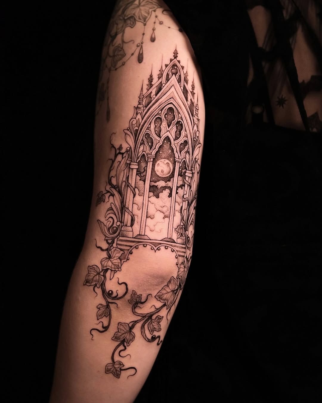 Angel Wings Figure Back of Arm Tattoo Tattoo Design