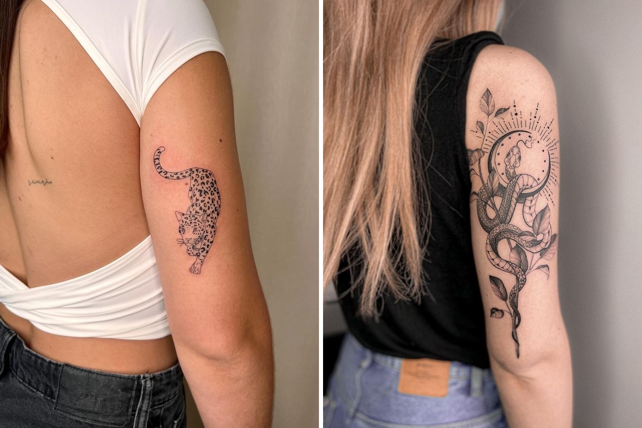 33+ Back Of Arm Tattoo Ideas & Inspiration Featured Lookbook Collage