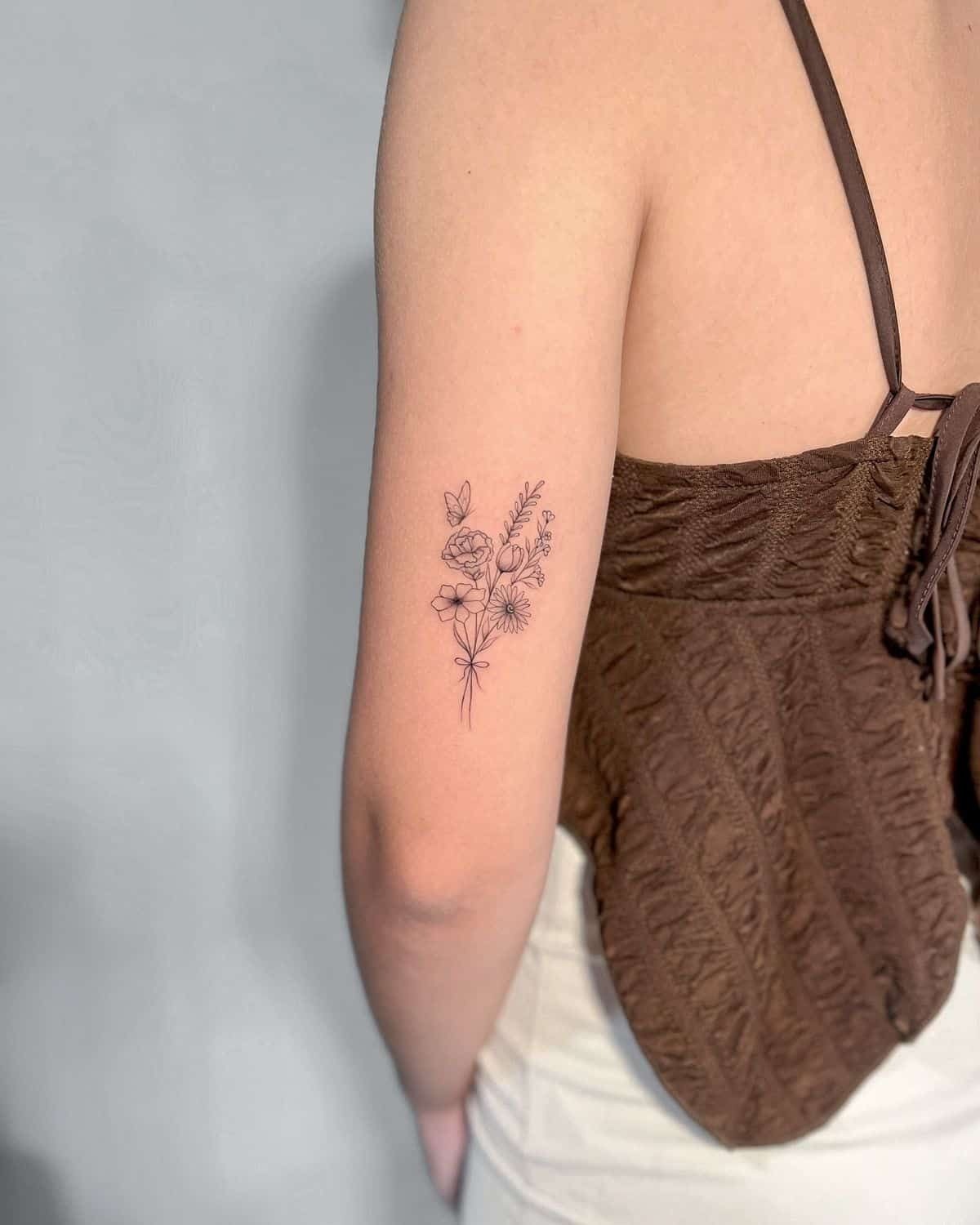 Mandala Lotus Back of Arm Tattoo Tattoo Design
