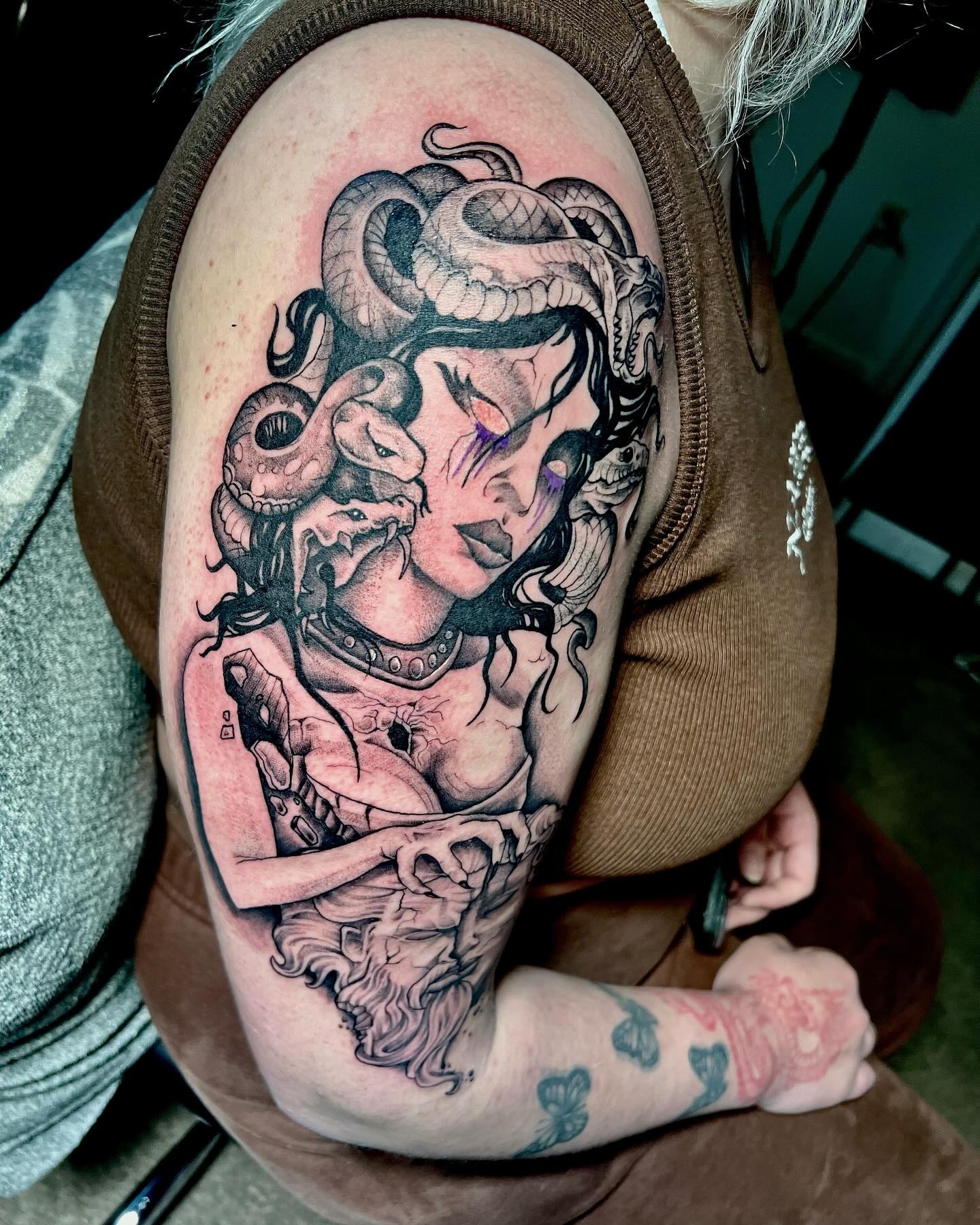 Snake Medusa Woman Arm Tattoo Tattoo Design