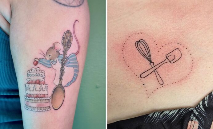 Baking Tattoo Ideas With Striking Visual Contrast
